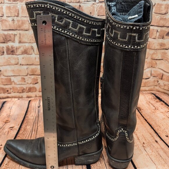 Women's Ariat SAHARA Black Western Boots Size 6.5 B - Picture 8 of 16